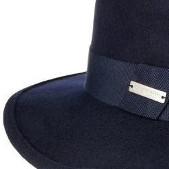 Carlena Fedora Filzhut By Seeberger -Stetson Speichern Carlena Fedora Filzhut by Seeberger dunkelblau.62386 4rf192