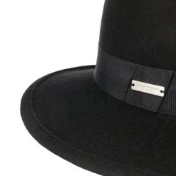 Carlena Fedora Filzhut By Seeberger -Stetson Speichern Carlena Fedora Filzhut by Seeberger schwarz.62386 4rf4