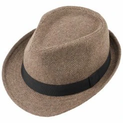 Classic Herringbone Trilby Hut By Lipodo 9 Classic Herringbone Trilby Hut By Lipodo -Stetson Speichern Classic Herringbone Trilby Hut by Lipodo braun beige.48710 1rf231