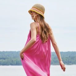 Coloured Brim Strohhut By Seeberger