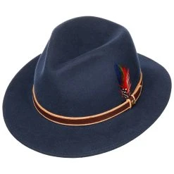 Crowndale Traveller Wollfilzhut By Stetson -Stetson Speichern Crowndale Traveller Wollfilzhut by Stetson dunkelblau.56573 1rf192