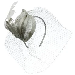 Davia Sinamay Fascinator By Seeberger -Stetson Speichern Davia Sinamay Fascinator by Seeberger grau.64098 7rf13