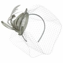 Davia Sinamay Fascinator By Seeberger -Stetson Speichern Davia Sinamay Fascinator by Seeberger grau.64098 rf13