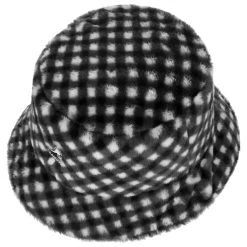 Faux Fur Check Bucket Stoffhut By Kangol