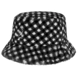 Faux Fur Check Bucket Stoffhut By Kangol -Stetson Speichern Faux Fur Check Bucket Stoffhut by Kangol schwarz wei .63866 rf173