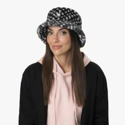 Faux Fur Check Bucket Stoffhut By Kangol -Stetson Speichern Faux Fur Check Bucket Stoffhut by Kangol.63866 7