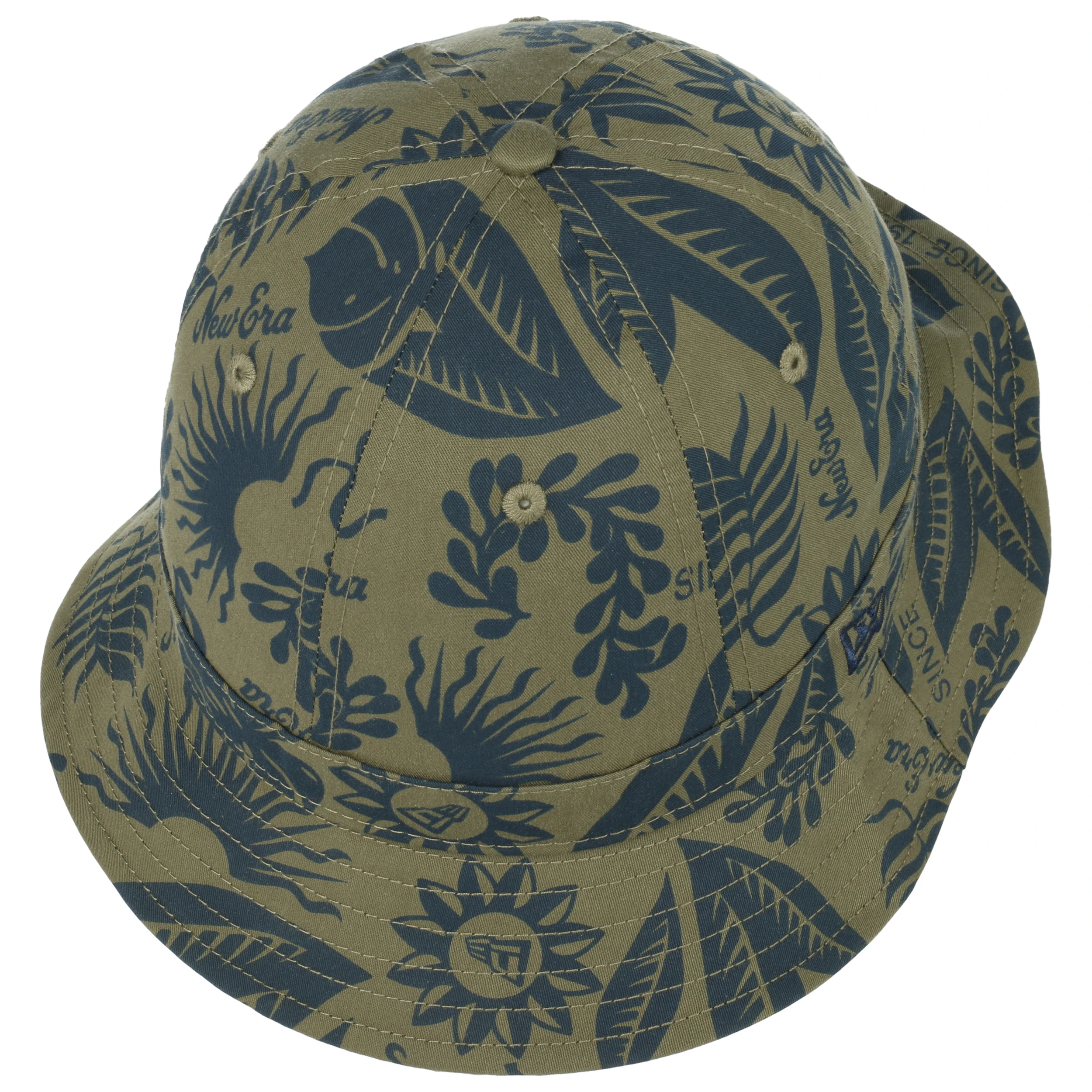 Hibiscus Print Bucket Baumwollhut By New Era 3 Hibiscus Print Bucket Baumwollhut By New Era