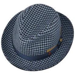 Alfonso DEste Houndstooth Fedora Wollhut By Alfonso D´Este