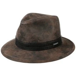 Jacky Pigskin Traveller Lederhut By Stetson -Stetson Speichern Jacky Pigskin Traveller Lederhut by Stetson braun.52473 rf11