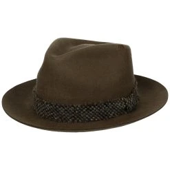 Larscott Fedora Wollhut By Stetson -Stetson Speichern Larscott Fedora Wollhut by Stetson dunkelbraun.62335 rf17