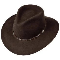 Llano 4X Haarfilz Westernhut By Stetson -Stetson Speichern Llano 4X Haarfilz Westernhut by Stetson dunkelbraun.50151 1rf17
