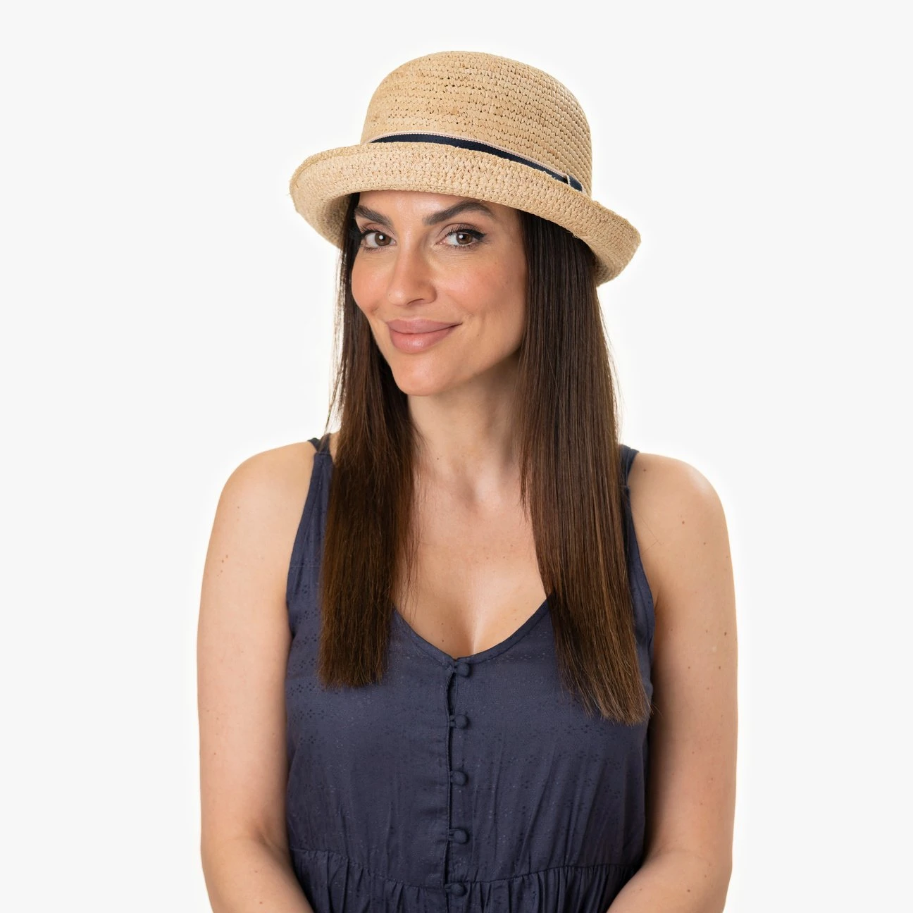 Melone Raffiastroh Mit Denimband By Lierys 7 Melone Raffiastroh Mit Denimband By Lierys – Bild 5