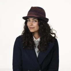 Multicolour Trilby Strickhut By Bedacht -Stetson Speichern Multicolour Trilby Strickhut by bedacht.60470 7