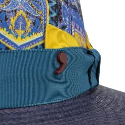 Palcanto Panama Brim Leinenhut By Alfonso DEste -Stetson Speichern Palcanto Panama Brim Leinenhut by Alfonso D Este blau gelb.61693 4rf217