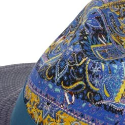 Palcanto Panama Brim Leinenhut By Alfonso DEste -Stetson Speichern Palcanto Panama Brim Leinenhut by Alfonso D Este blau gelb.61693 5rf217