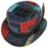 Patchwork Zylinder Mit Feder By Alfonso DEste -Stetson Speichern Patchwork Zylinder mit Feder by Alfonso D Este blau rot.63698 1rf183