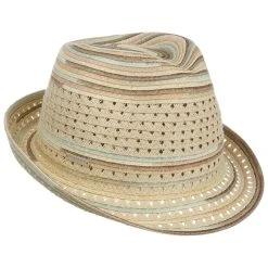 Revola Trilby Strohhut By Seeberger -Stetson Speichern Revola Trilby Strohhut by Seeberger hellblau.64878 rf9