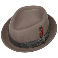 Stout Pork Pie Wollfilzhut By Brixton -Stetson Speichern Stout Pork Pie Wollfilzhut by Brixton grau.48946 1rf13