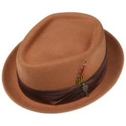 Stout Pork Pie Wollfilzhut By Brixton -Stetson Speichern Stout Pork Pie Wollfilzhut by Brixton hellbraun.48946 1rf175