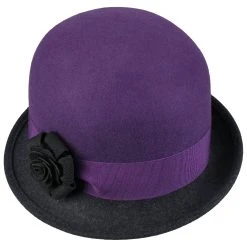 Twotone Glockenhut Mit Blume By Lierys -Stetson Speichern Twotone Glockenhut mit Blume by Lierys lila.57554 1rf7