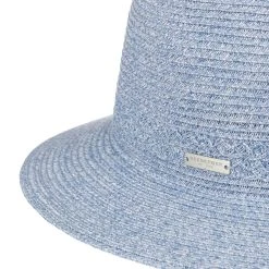 Venanzia Fedora Strohhut By Seeberger -Stetson Speichern Venanzia Fedora Strohhut by Seeberger blau.61481 4rf2