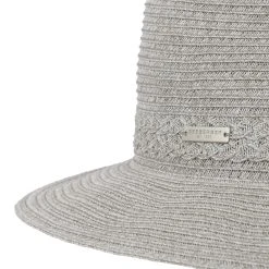 Venanzia Fedora Strohhut By Seeberger -Stetson Speichern Venanzia Fedora Strohhut by Seeberger grau.61481 4rf13