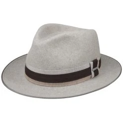West Bend Fedora Haarfilzhut By Stetson -Stetson Speichern West Bend Fedora Haarfilzhut by Stetson grau meliert.58854 rf41