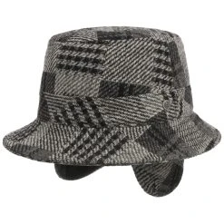 Wollhut Mit Ohrenklappen By Bugatti -Stetson Speichern Wollhut mit Ohrenklappen by bugatti grau schwarz.60935 rf185